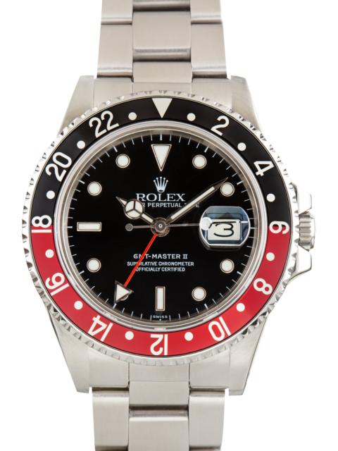 ROLEX Used Rolex GMT-Master II Red & Black Fat Lady Coke Ref 16760