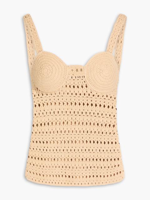 Nanushka Bernou crocheted cotton-blend top