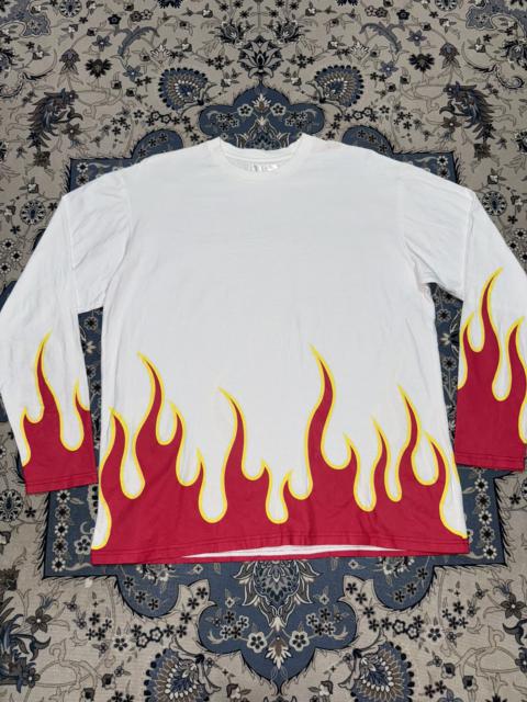 Other Designers Japanese Brand - On Fire Flame Kenye West T shirt Hypebeast