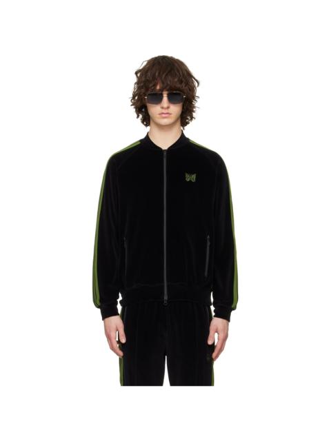 NEEDLES Black Rib Collar Track Jacket