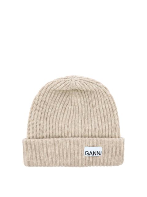 GANNI Ganni "oversize" Ribbed Beanie