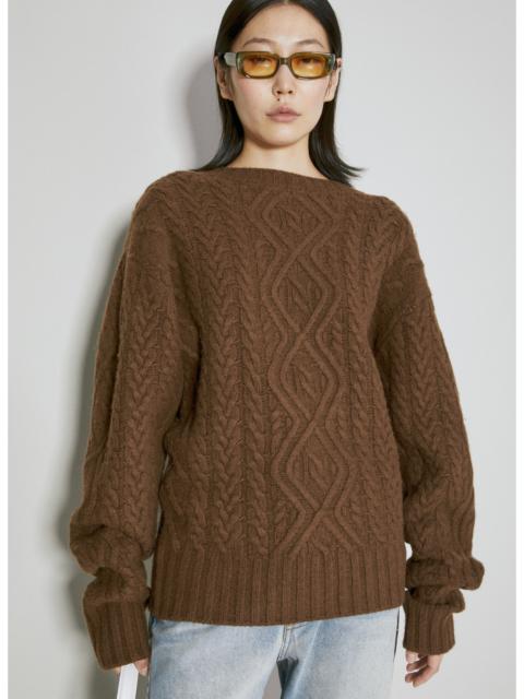 Martine Rose Martine Rose Women Wool Cable Knit Sweater