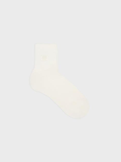 CELINE triomphe socks in ribbed cotton