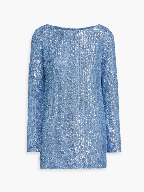 Other Designers Sequined stretch-tulle top