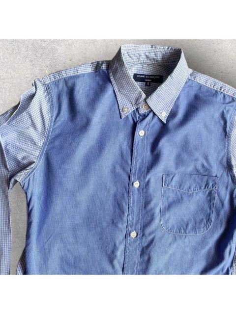 Comme Des Garçons CDG Homme Contrast Blue Plaid Shirt