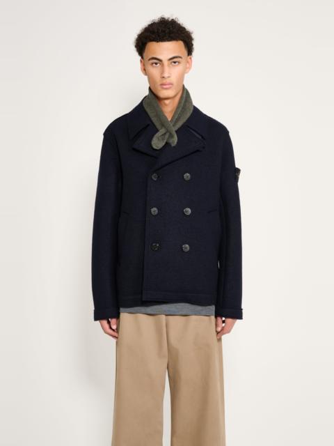 Stone Island STONE ISLAND DOUBLE BREASTED PEA COAT NAVY BLUE