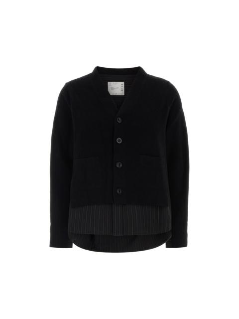 sacai SACAI Black Wool Cardigan New And Authentic (Women's size:10