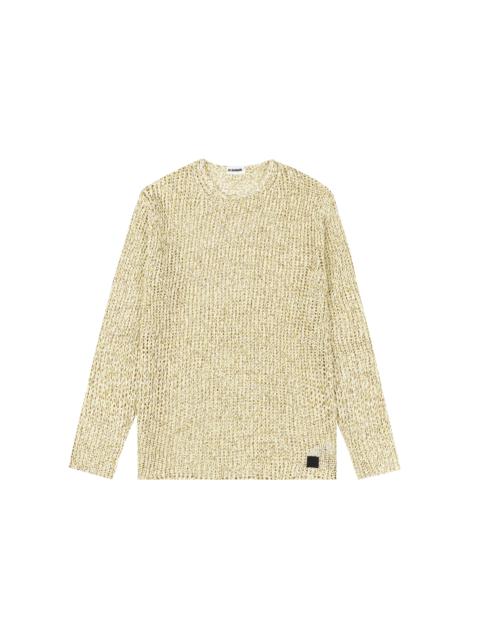 Jil Sander Jil Sander+ Open Knit Crewneck Sweater Sweaters Yellow