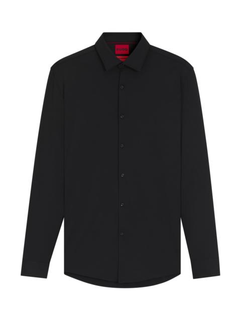 HUGO SLIM-FIT SHIRT IN PERFORMANCE-STRETCH JERSEY