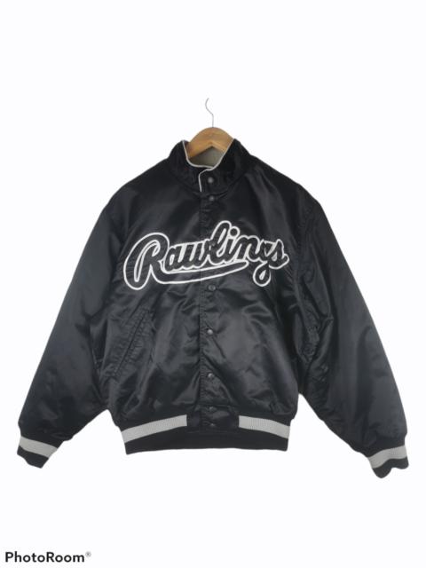 Other Designers Vintage - Vintage Rawlings by Asics Satin Bomber Jacket
