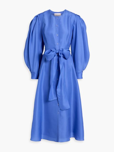 CAROLINA HERRERA Belted silk midi dress