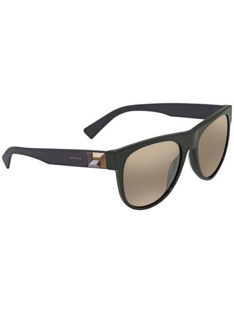 VERSACE Versace Light Brown Mirror Gold Browline Ladies Sunglasses VE4346 51931V 57