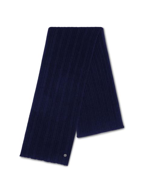 Medusa ribbed-knit scarf