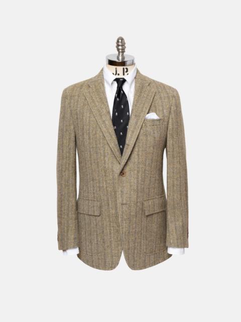 J. PRESS MADE-IN-USA MAGEE DONEGAL MIST TAN BARLEY BONE SPORT COAT