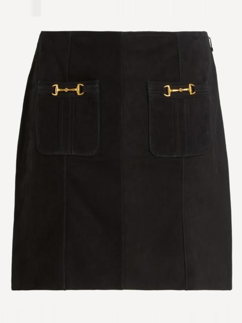 RIXO Wiley Suede Mini Skirt