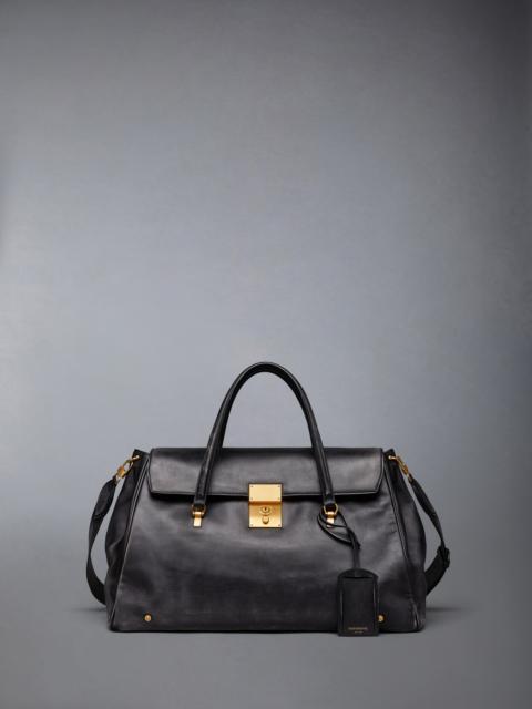 Thom Browne BOLTON WEEKENDER BAG IN DISTRESSED LEATHER