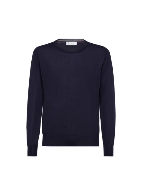 Brunello Cucinelli Brunello Cucinelli Lightweight sweater in Navy Blue at Nordstrom