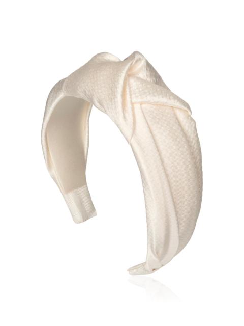 Jennifer Behr Samaya Silk Headband ivory