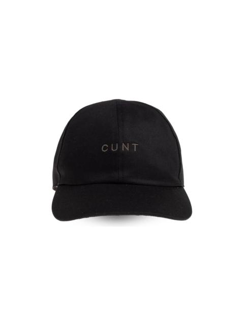 Text-embroidered Curved Peak Baseball Cap