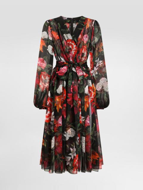 Dolce & Gabbana Flower-print chiffon dress