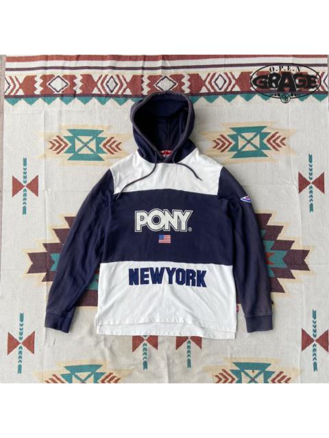 ANONYMOUSISM Vintage 90s Colorblock Hoodie by PONY USA