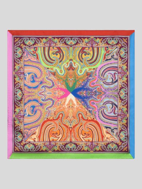 Etro PATTERNED SILK TWILL POCKET SQUARE