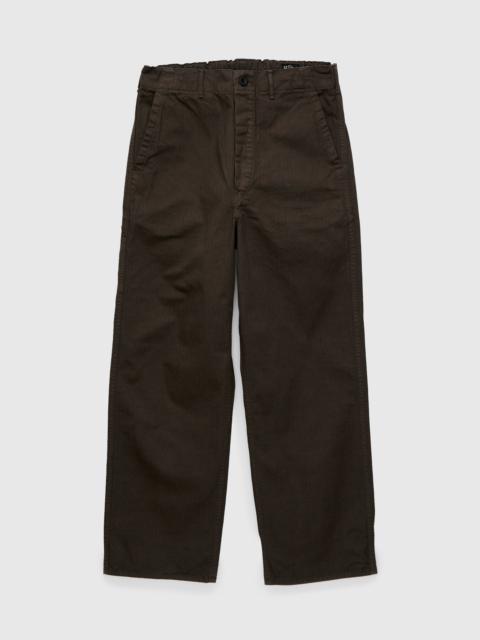 orSlow Wide Fit French Work Pants in Coffee Brown