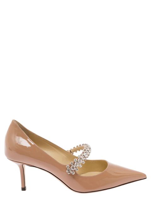 JIMMY CHOO Jimmy Choo Women 'Bing' Pink Pumps With Crystal Embellishment In Patent Leather Woman