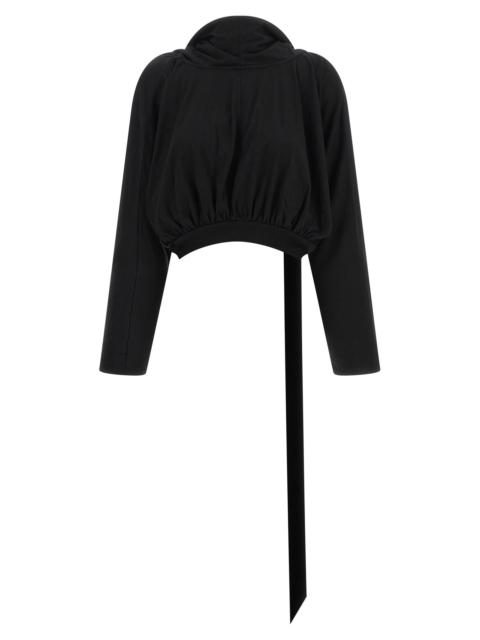 Rick Owens DRKSHDW Drkshdw Women 'Cropped Hooded Top' Long Sleeve Sweater