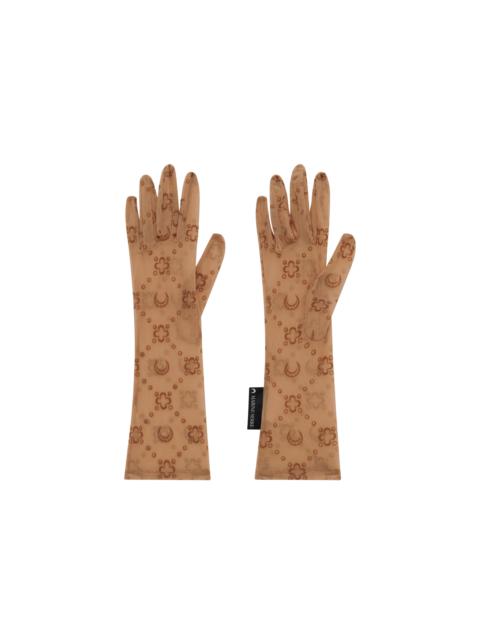 Marine Serre Recycled Mesh Flock Long Gloves