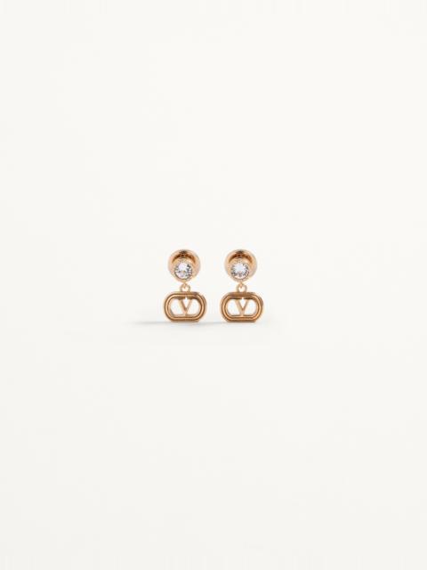 Valentino OVAL METAL EARRINGS WITH SWAROVSKI® CRYSTALS