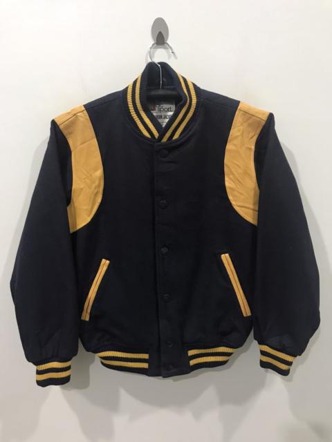 Other Designers Vintage - y.jac Stadium Jacket Teddy Laurent Style Varsity Jacket