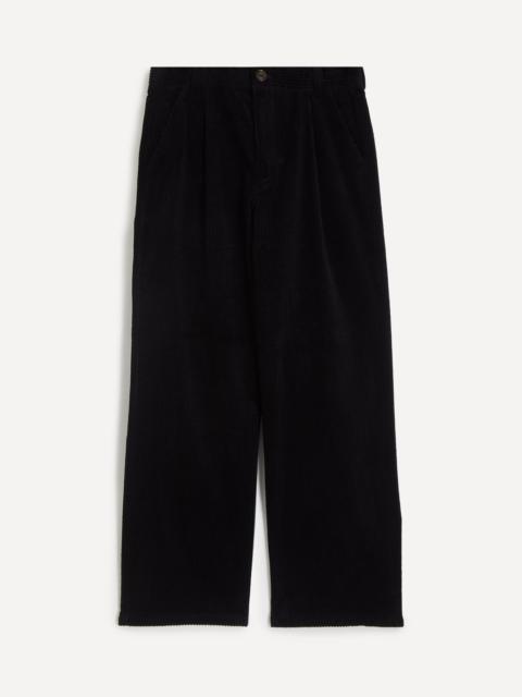 Oliver Spencer Orsman Midnight Corduroy Wide-Leg Trousers