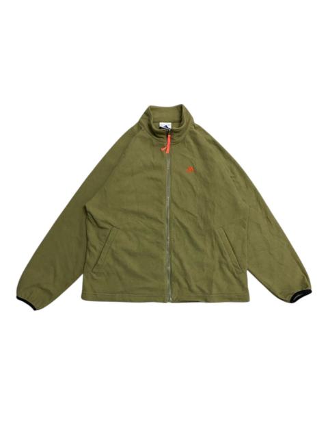 Vintage Adidas Fleece Olive Green Zipper Jacket
