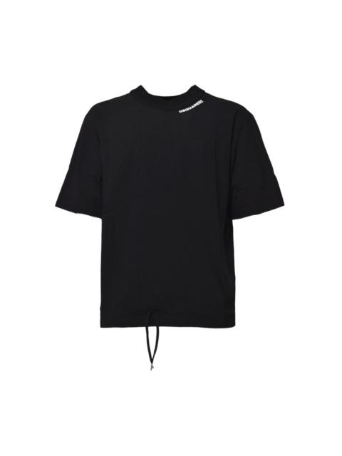 drawstring-hem T-shirt
