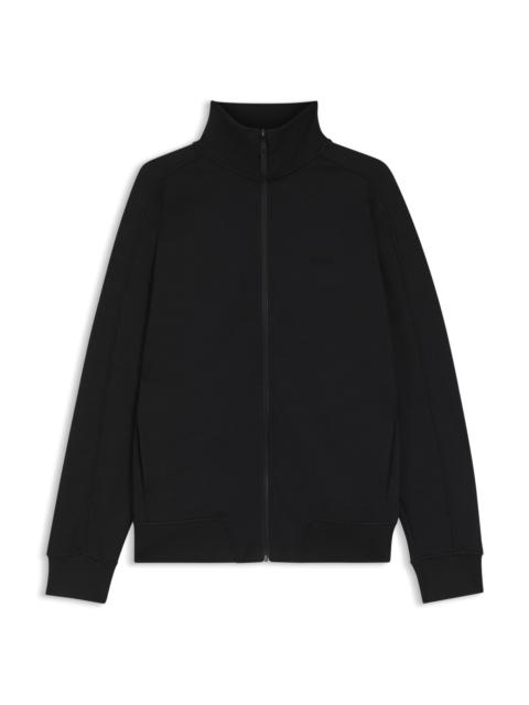 BOSS REGULAR-FIT ZIP-UP SWEATSHIRT WITH QUILTED JACQUARD