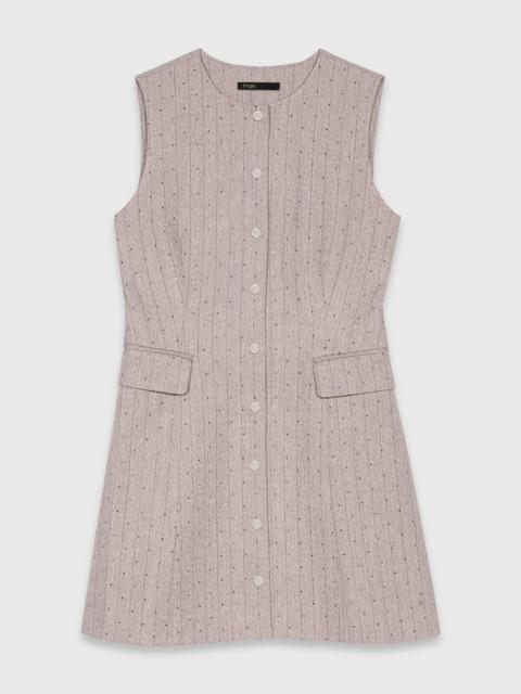maje Mini rhinestone tailored dress