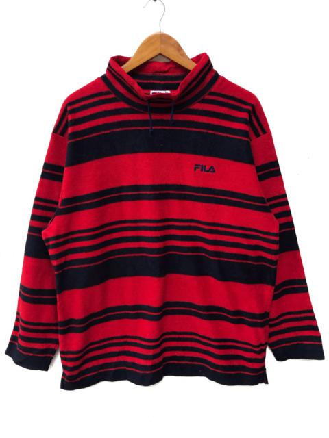 Other Designers Fila - Vintage Fila Fleece Stripes Pullover Sweatshirt