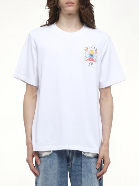 CASABLANCA Casaway Mountain T-Shirt in White