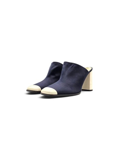 Loro Piana Alba Heeled Mules Neon Navy FAR1163 W1CS EU 40.5 US 10.5