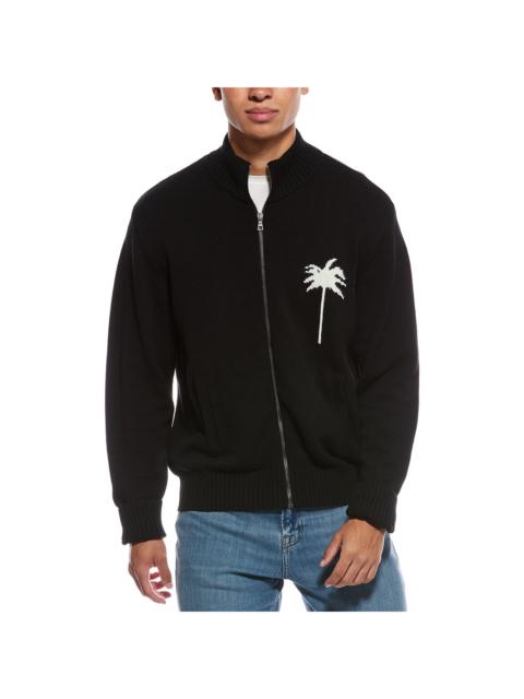 Palm Angels Palm Angels Palms Knit Wool-Blend Track Jacket