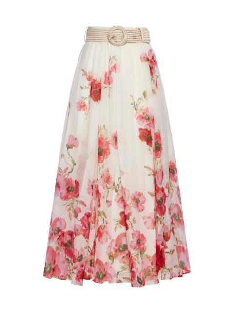 Zimmermann Lightburst print cotton and silk maxi skirt
