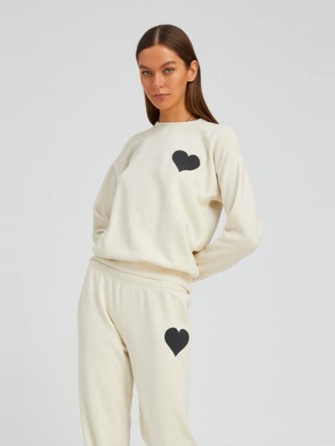 SPRWMN VINTAGE WHITE HEART SWEATSHIRT