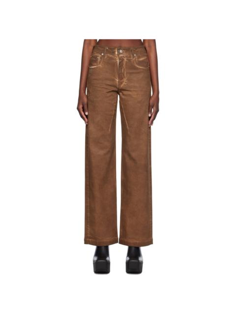 Rick Owens DRKSHDW Brown Bolan Jeans