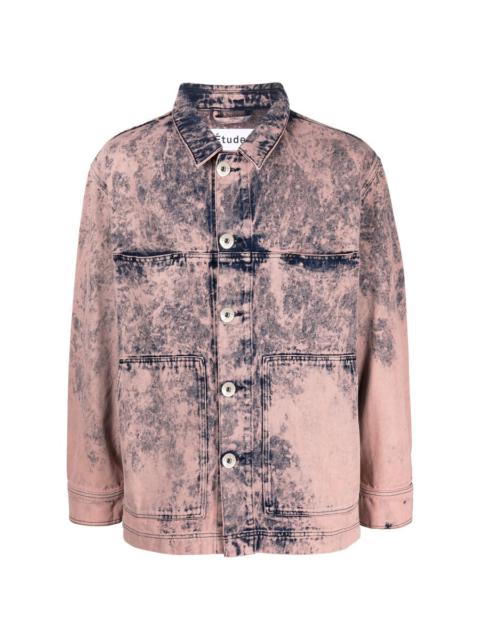 Étude Etudes Hopper Overdye Denim Pink Shirt Jacket