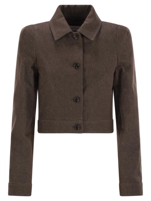 Maxmara Women Carpa - Denim-Effect Crop Jacket
