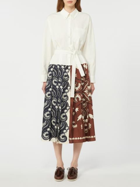 WEEKEND Max Mara Weekend Max Mara Ondina Long Sleeve Print Shirtdress in White at Nordstrom