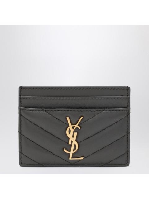 SAINT LAURENT Saint Laurent Grey Cassandre Card Holder Women