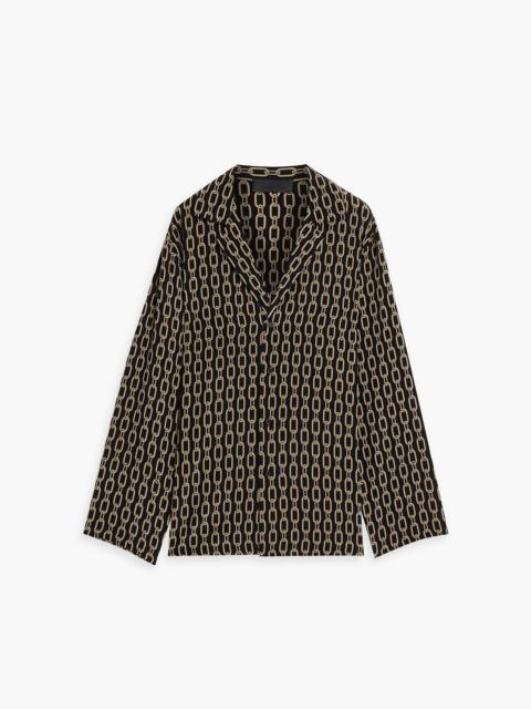 NILI LOTAN Juste printed silk crepe de chine shirt