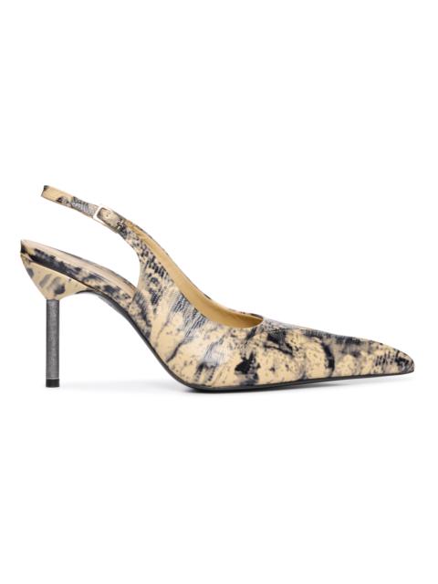 KNWLS Carmine Lizard Embossed Leather Mules